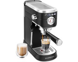 Espressomachine - Koffiezetapparaat - Thuis Koffie Zetten - 20 Bar Druk - 1 Liter - Zwart