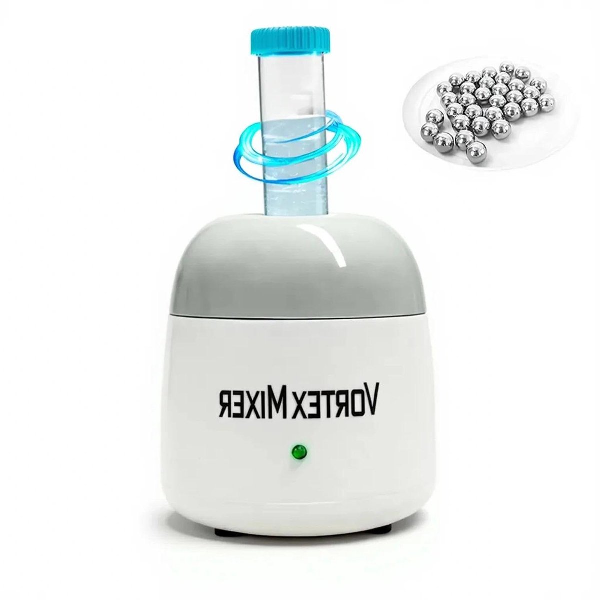 Mini Vortex Mixer - Kleurschudder Schudmachine - Vloeistoffen Mengen - Krachtige 5200 RPM Motor - Compact Ontwerp - Grijs