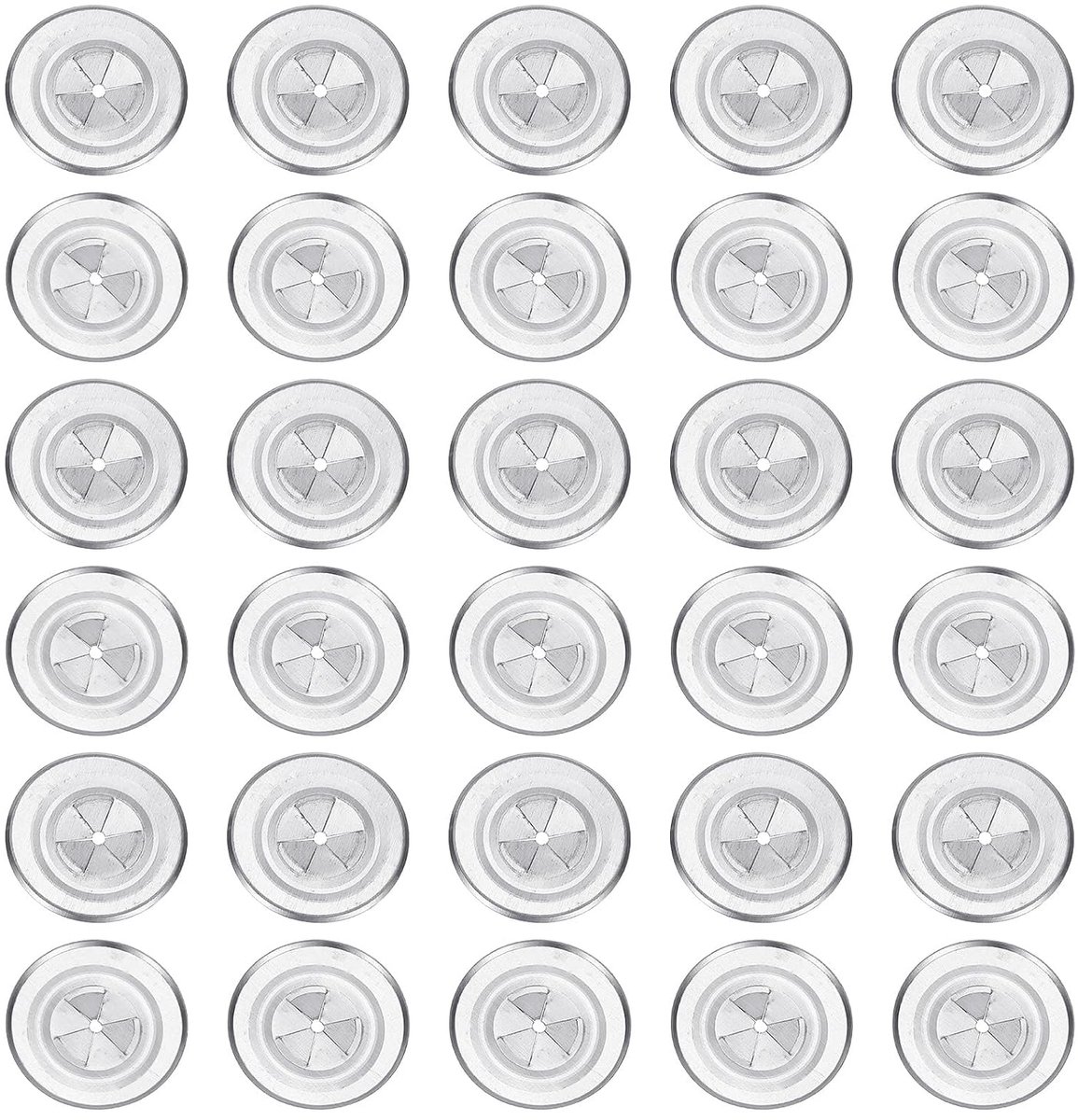 30 mm zelfborgende sluitringen, 200 stuks geperforeerde isolatiepennen, sluitringen, pleisterringen, plat, rond, verzinkt ijzermetaal, voor wandplafond