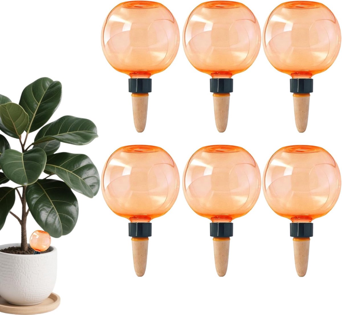 Bewateringsballen voor Planten 500ml - Automatische Waterdispenser - 6 Stuks - Altijd Vochtige Planten - ShopVlot