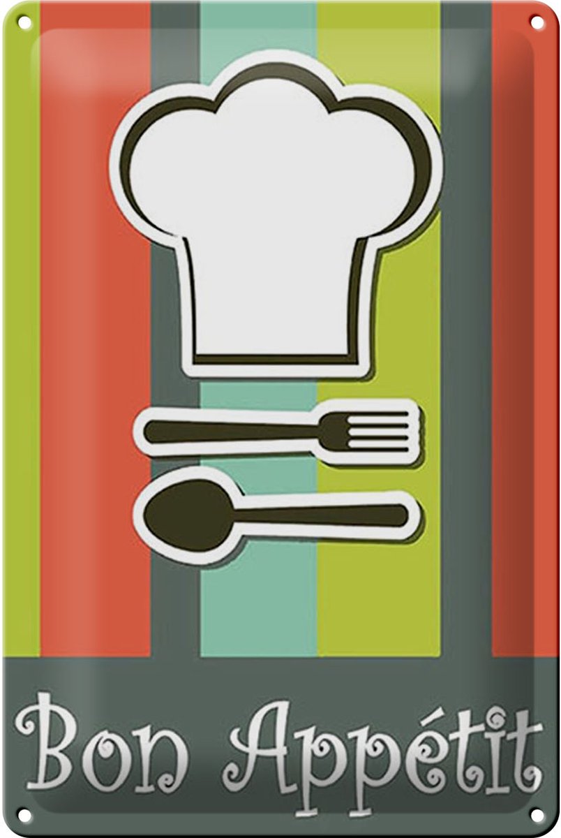 Blechschild Essen 20x30cm bon Appetit Restaurant