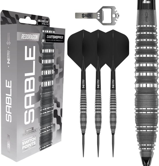 Red Dragon Sable Grey Torpedo Switch Point 90% Dartshopper Exclusives - Dartpijlen van Red Dragon — afbeelding 5