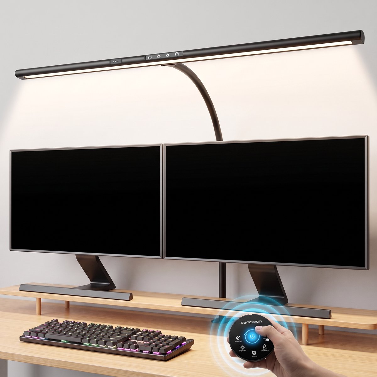 Sencision Bureaulamp LED Dimbaar met Afstandsbediening - 3000 K tot 5500K