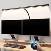Sencision Bureaulamp LED Dimbaar met Afstandsbediening - Bureaulamp met Klem - Tafellamp - Gebarenbediening - 3000 K tot 5500K - 80 cm - CRI 97 - Zwart