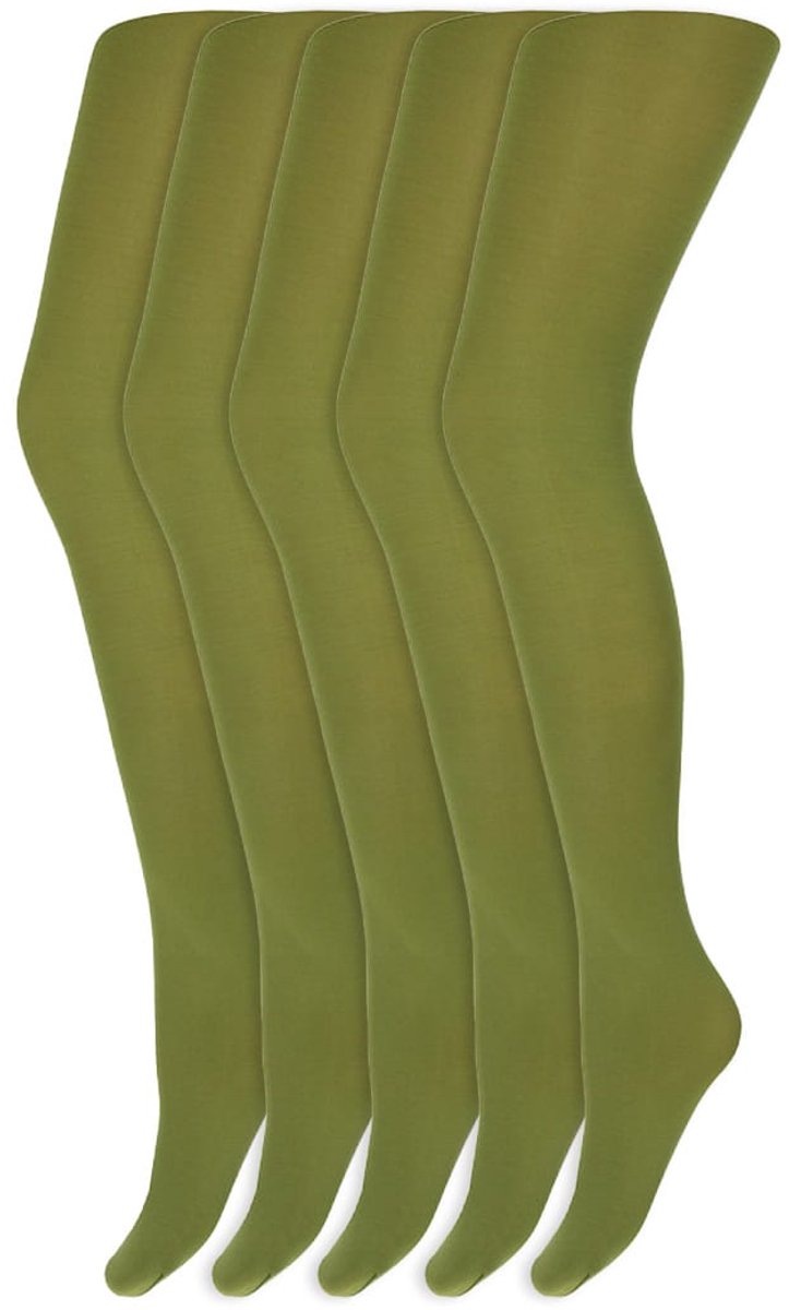 Gekleurde panty’s | Micro | 60 Denier | Merk: Marianne | Maat: S t/m XXL | Kleur: Kiwi groen | 5 Paar