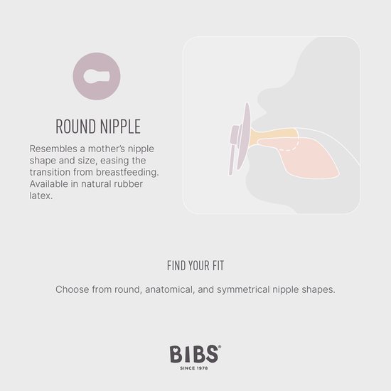 BIBS Colour Glow Speen verpakking van 2 stuks. BPA-vrij, Ronde speen. Natuurlijk rubberlatex, Gemaakt in Denemarken, Maat 3 (18+ maanden), Sage Glow / Vanilla Glow van Merkloos — afbeelding 4
