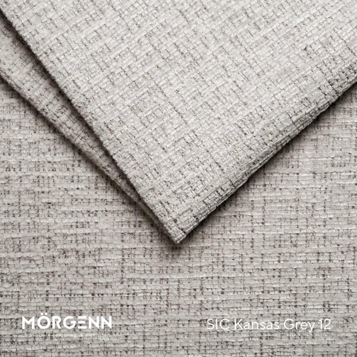 Mörgenn SIC Kansas Stofstaal - Chenille Stof voor Boxspring en Bed - Grey 12