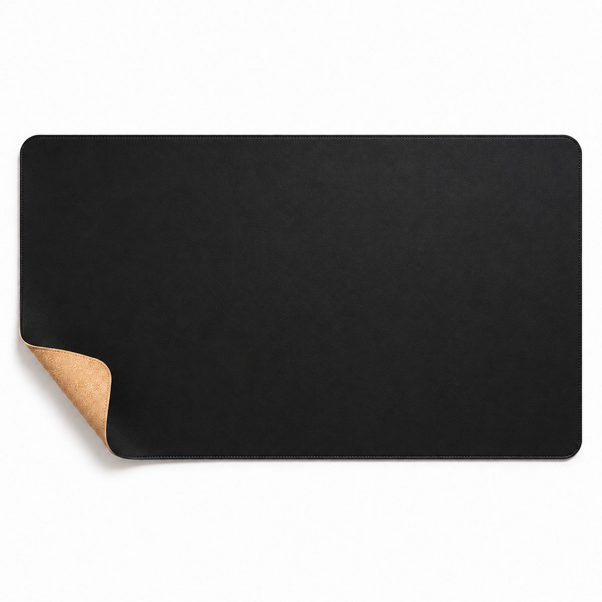 VHV - Bureauonderlegger 100 x 50 cm - PU-leer - Zwart