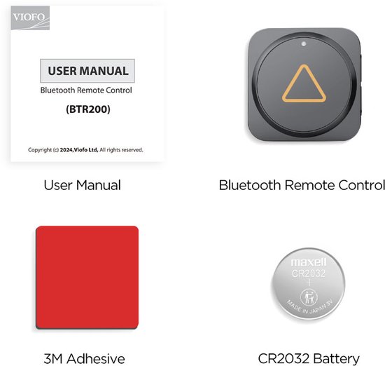 VIOFO BTR200 - Bluetooth SOS Knop voor Dashcam - Draadloze Noodopnameknop - Directe Beeldbeveiliging - Handige Afstandsbediening - Compatibel met VIOFO Dashcams - Eenvoudige Koppeling via Bluetooth van Viofo — afbeelding 4