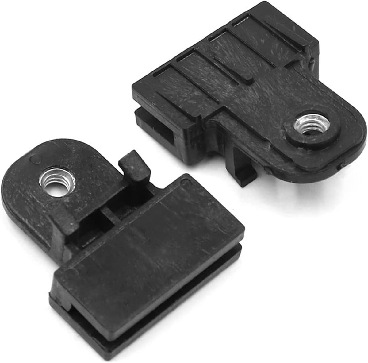 sourcingmap 10Stks Zwart Venster Glas Kanaal Ondersteuning Houder Clips 40x5mm Slot
