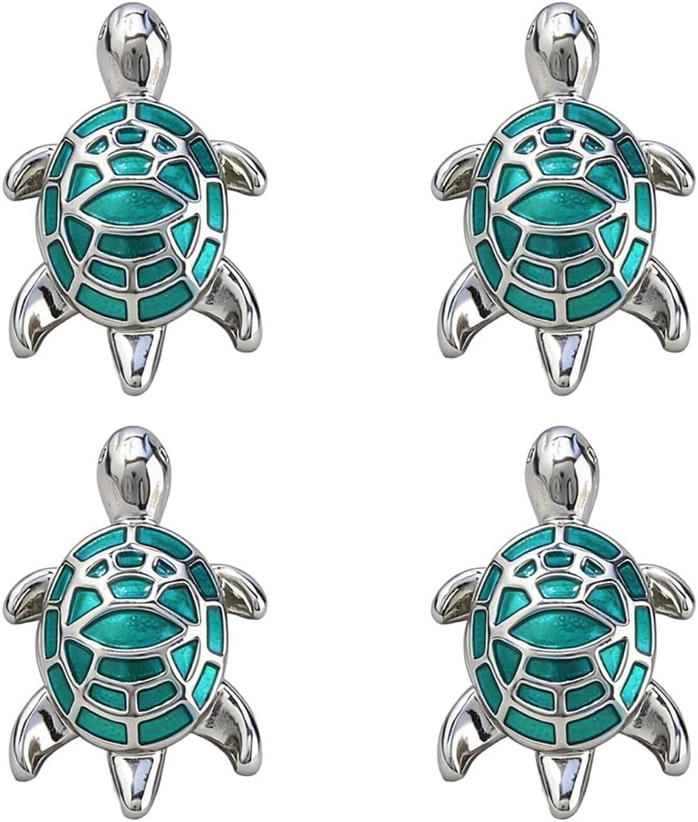 4 Pin Schattige Schildpad Pin 17x25 mm Zeedieren Groene Pin Mooie Konijn Pin Elegante Dier Pins Vintage Metalen Badges Schildpad Sieraden Dameskleding