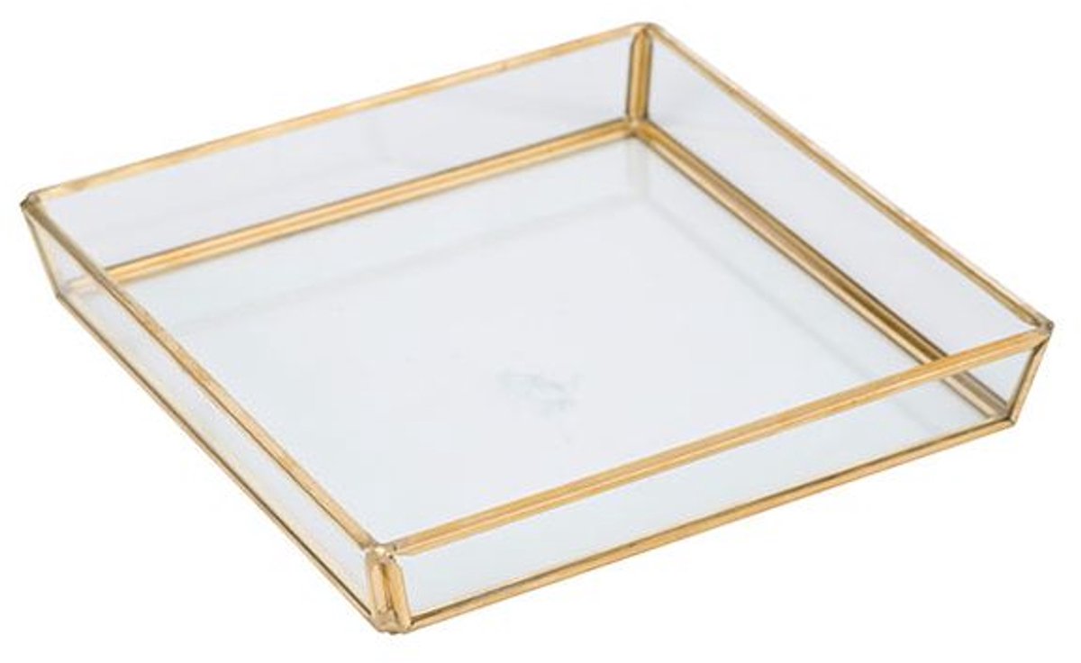 Cosy @ Home Schaal Goud 16,5x16,5xh2,5cm Vierkant