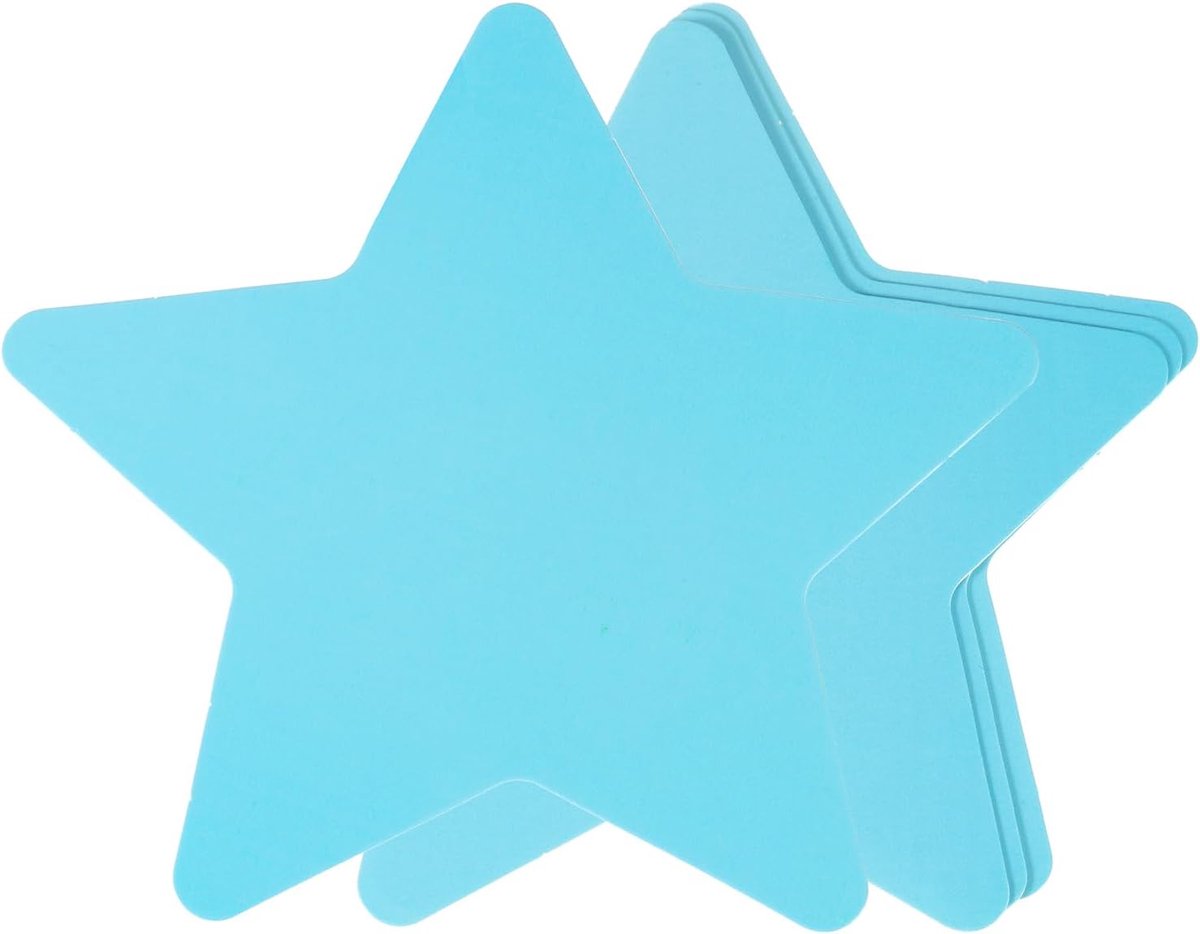 100 stuks steruitsparingen, 9 x 3,9 inch stervormige papieren kaarten voor doe-het-zelfprojecten, lichtblauw
