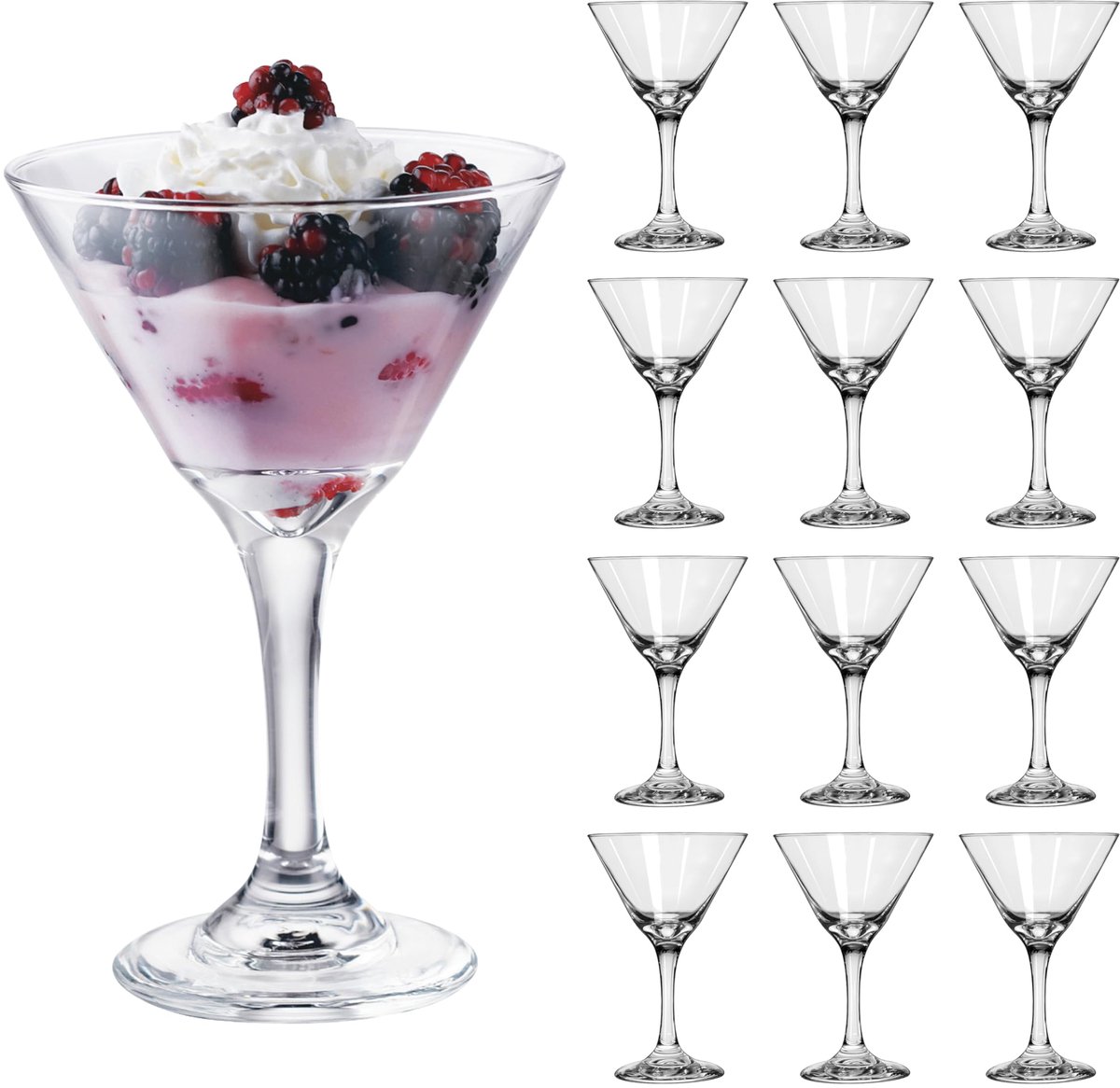 Libbey Embassy Martini Glazen - Cocktailglazen Set - Transparant Glas - 266 ml - 12 Stuks
