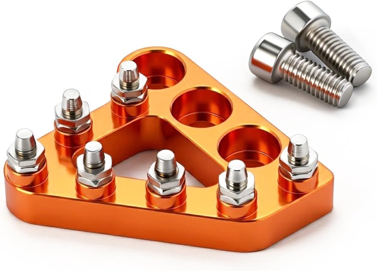 rempedaal, motorfiets billet achter - oranje | Rempedaal stappunt vervanging - 125 250 300 350 450 530 690 950 990 SX EXC XCF SXF XC XCW EXCF EXCW EXCF SMR