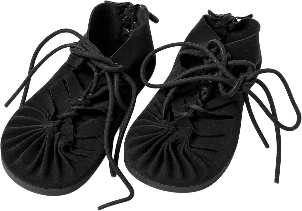 sandalen voor dames en heren, leer, vetersandalen, middeleeuws, Viking, zomer, strand, hippie, uniseks, bandschoenen, sandalen, vakantie