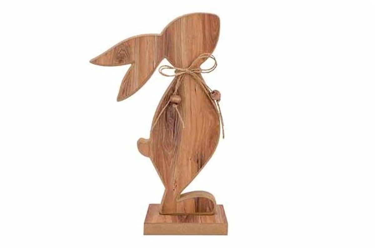 Paashaas Wood Bruin 16x5,5xh26,5cm Hout