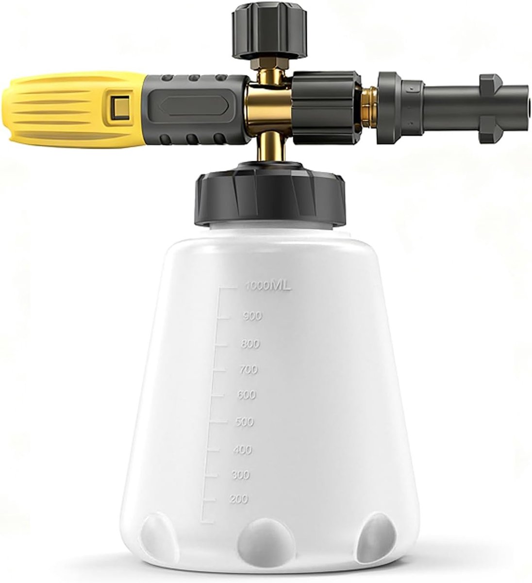 Sneeuwschuim Attachment Lance voor Karcher K2 K3 K4 K5 K6 K7 Hogedrukreiniger, Vervanging Foam Nozzle Upgraded Connect & Wide Neck Zeep Dispensal Verstelbare Spray Nozzle, 1L Fo am Gun