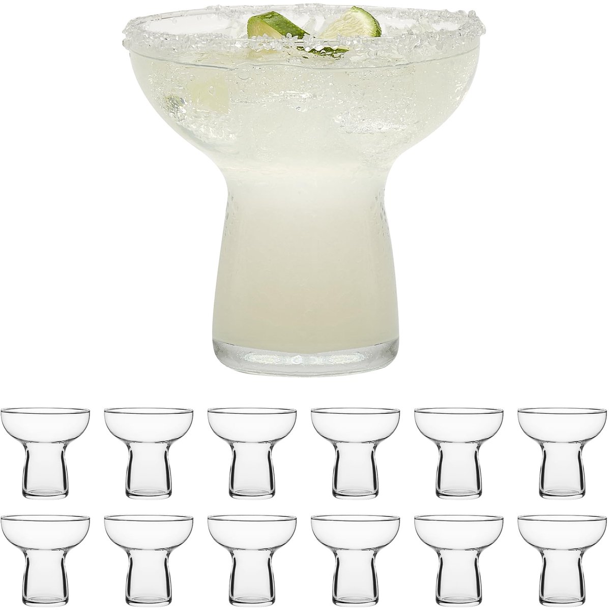 Libbey Symbio Margarita Glazen - Cocktailglazen Set - Ster Motief - Helder Geperst Glas - 303 ml - 12 Stuks