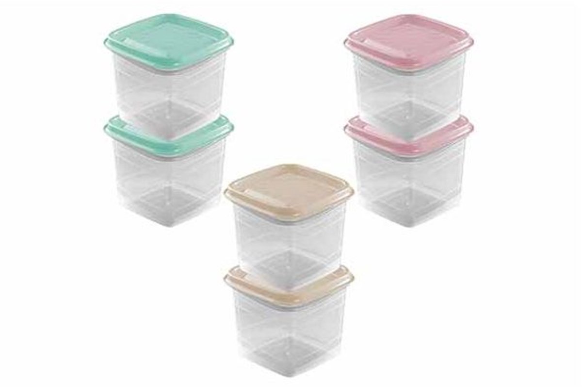 Palermo Voorraaddoos 0,7l Set2 3 Ass 3 Ass 11,5x11,5xh12cm