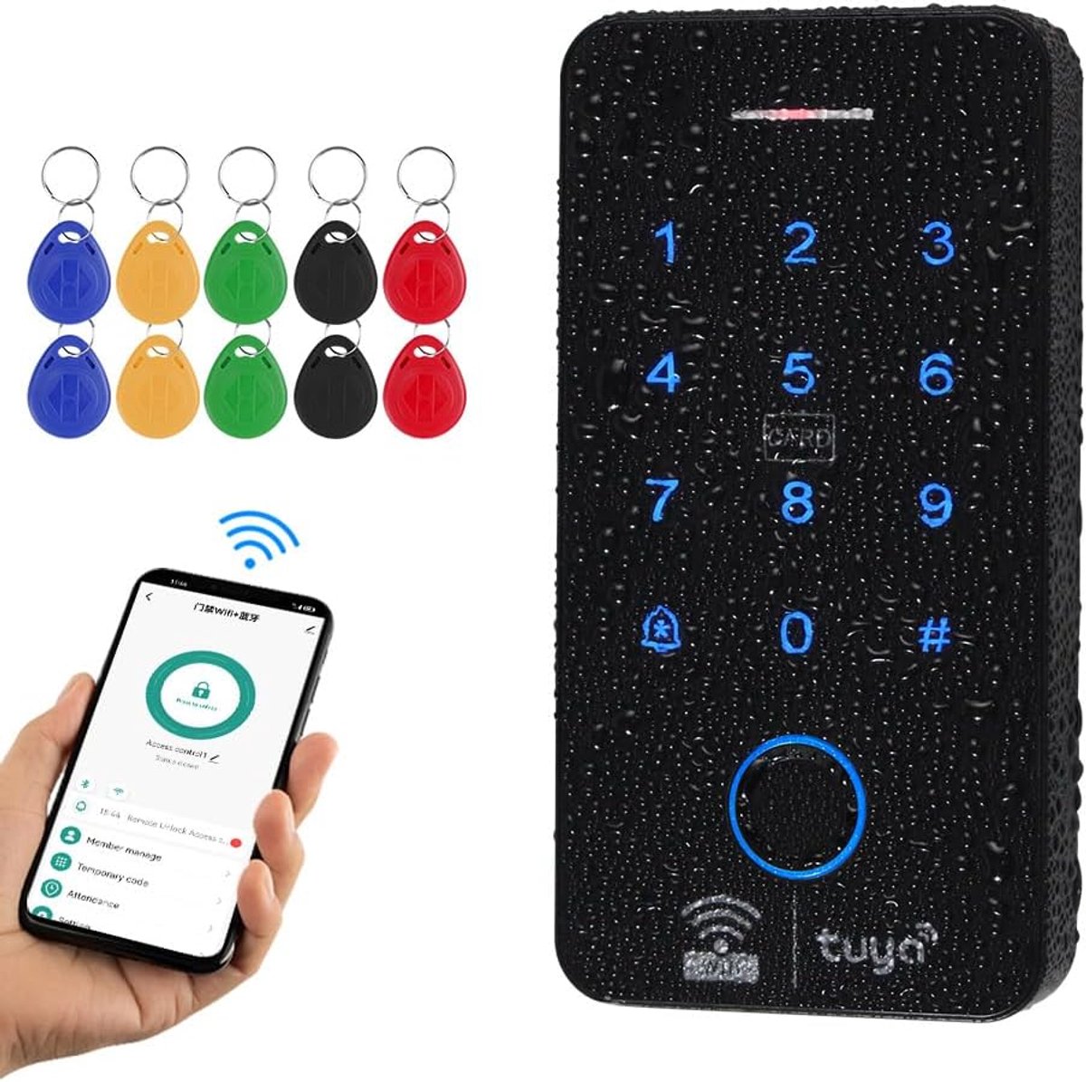 Toegangscontrolesysteem - Bluetooth WiFi - IP68 Waterdicht - Vingerafdruk en Touch Wachtwoord - SnelShoppen