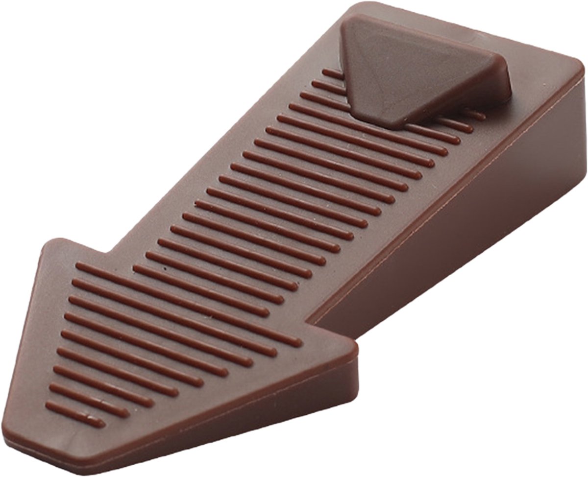2 x rubberen vloerstoppers, antislip, in hoogte verstelbare deurstoppers, niet-giftig, geurloos, voor tegels, vloer – Bruin