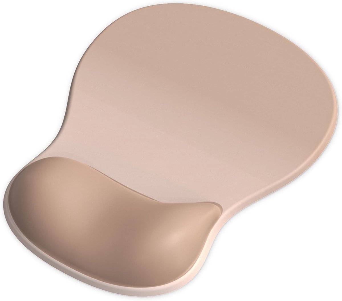 Ergonomic Mouse Pad with Wrist Rest, Gel Mousepad with Wrist Support, Pain Relief, Black Mouse Wrist Rest with Non-Slip PU Base, Computer Mouse Pad for Laptop, Desk, Gaming, Home （kastanje abrikoos）