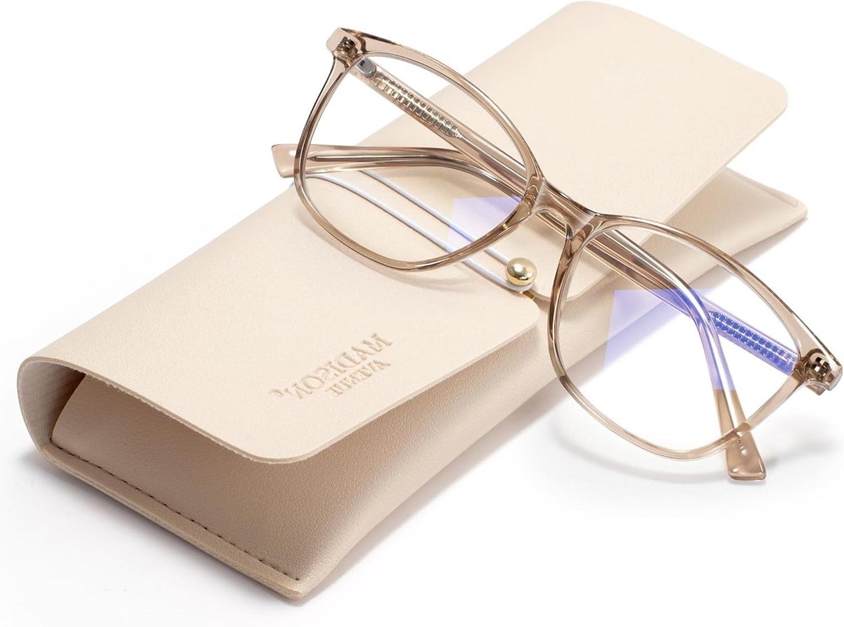 Blauwe Lichte Bril - Computerbril Dames - Oogvermoeidheid Verminderen - Anti UV Bescherming - TR90 Frame - Transparant Goud