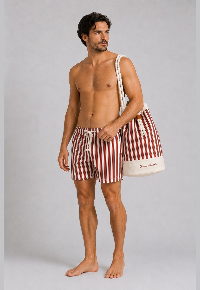 Gassa d'Amante Badeshorts Alassio mit Strandtasche im 2-tlg. Set