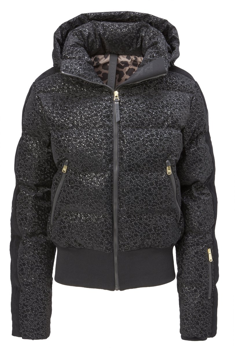 PK International - Secret - Winterjas - Bomber - Waterdicht - Winddicht - Afneembare capuchon - All Over Onyx - Zwart - 164
