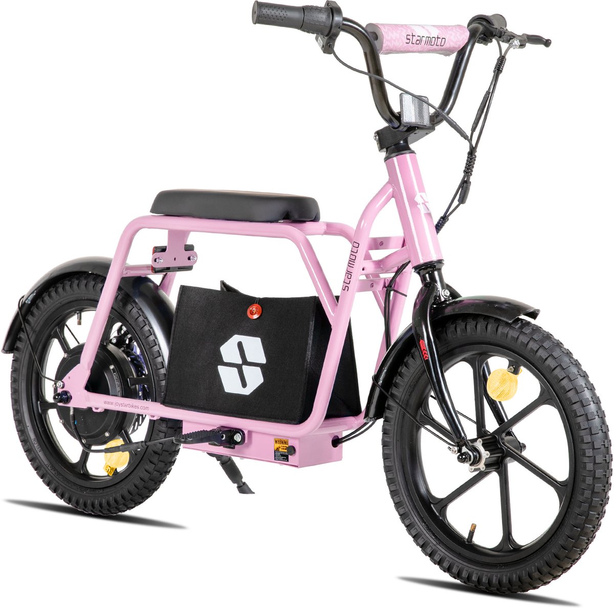 JOYSTAR Starmoto Elektrische Step met Zadel - voor Kinderen & Tieners (6-12 Jaar) - 250W Motor - Max. 25 km/u - 16 Inch Wielen - Roze