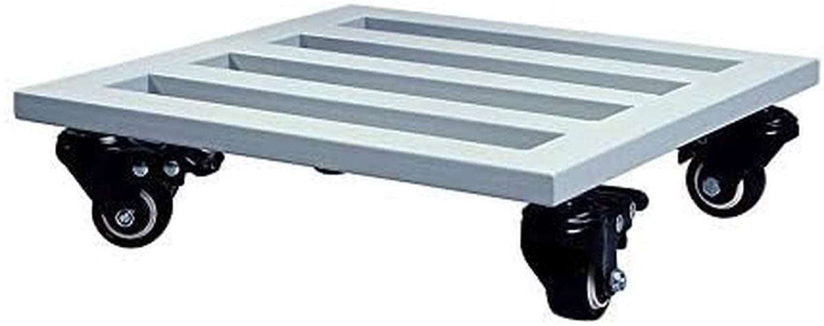 Plantenpot Trolley - Bloempot Onderzetter - Planten Verplaatsen - Verstelbaar en Vergrendelbaar - 40 cm - Grijs