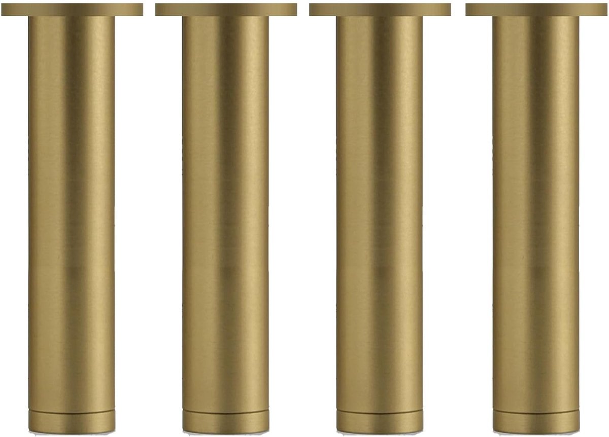 Meubelpoten Set - Verstelbare Ondersteuning - Meubels Stabiliseren - Verdikte Aluminium Legering - 340 mm Hoog - Goud