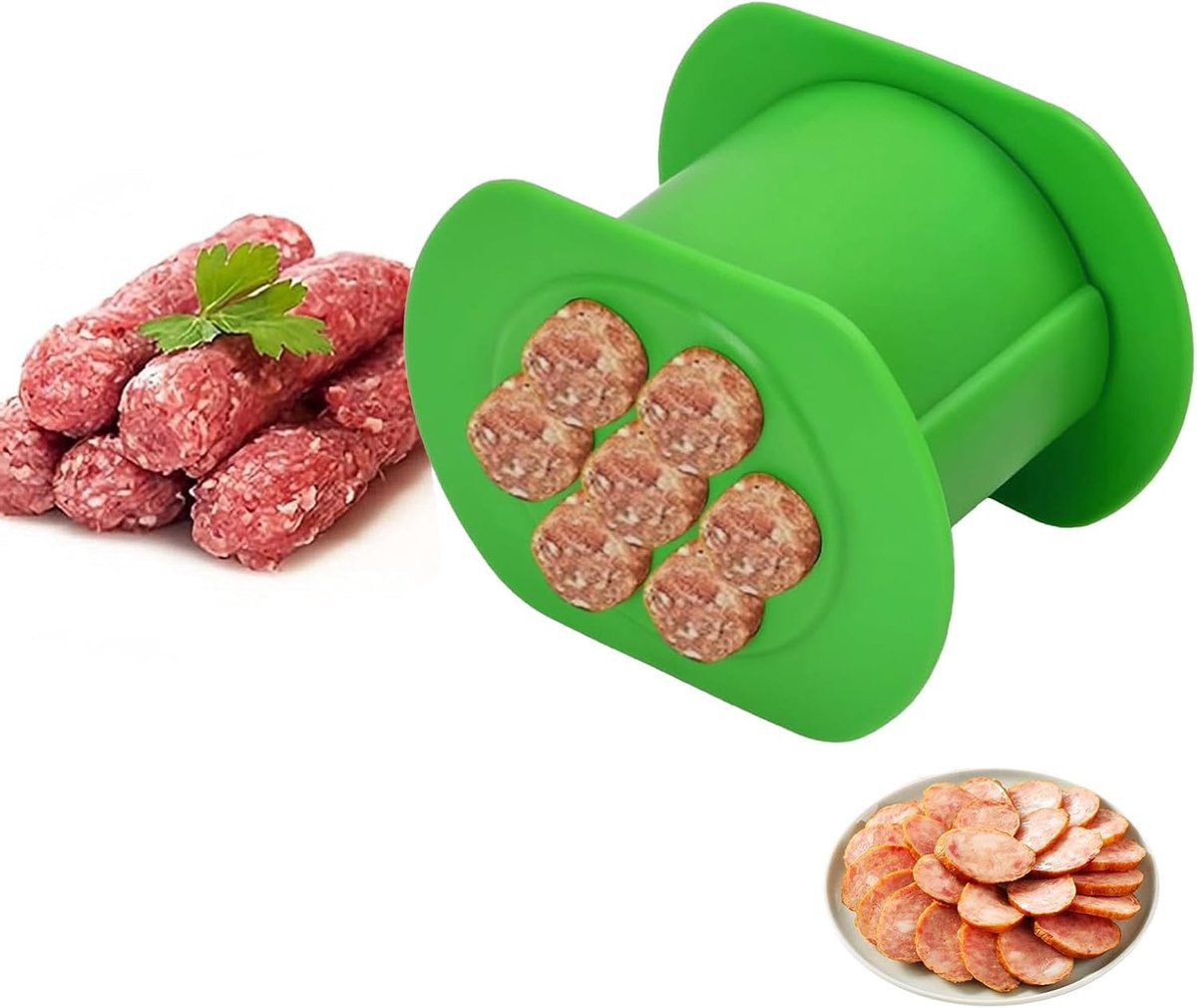 Vleesworstmaker - Worstvormer - Snel Worstjes Maken - 7 Gaten Vorm - 5 x 5 x 1 cm - A