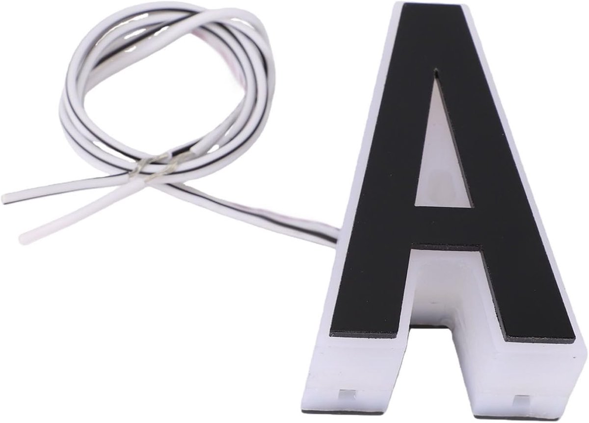 Led Huisnummer - Verlicht Adresbord - Adres Zichtbaar Maken - Weerbestendig Acryl - 675 cm Hoog - Zwart Wit