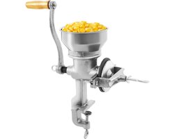 Handmatige Graanmolen - Bonenmolen - Granen Malen - Verstelbare Maalfijnheid - 0.5 kg Capaciteit - Zilverkleurig