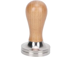 Koffie Tamper - Aanstampen Tool - Espresso Bereiden - Ergonomisch Handvat - 51 MM - Houtkleurig
