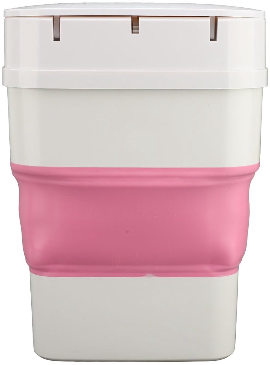 Prullenbak met Sensor - Afvalbak Automatisch - Hygiënisch Afval Verwerken - Opvouwbaar Ontwerp - 17.5L Uitgevouwen - Roze
