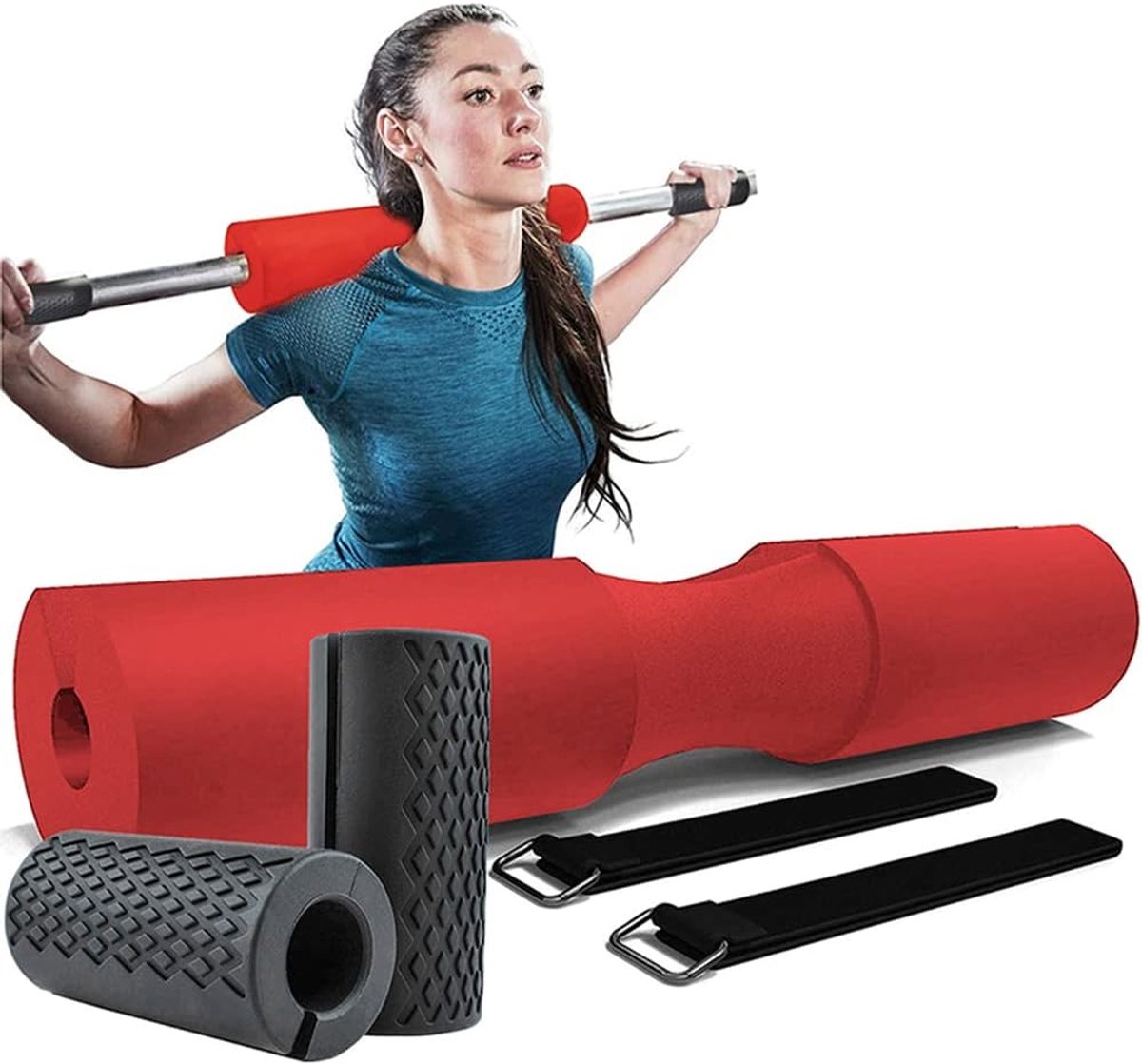 Barbell Pad - Squat Pad - Gewichtheffen - Volledige Lengte - 44 cm - Zwart