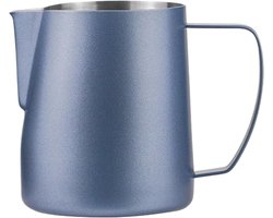 Melkopschuimer Kan - Opschuimbeker Melkopschuimer - Barista Thuis - V-vormige Mond - 450 ml - Blauw