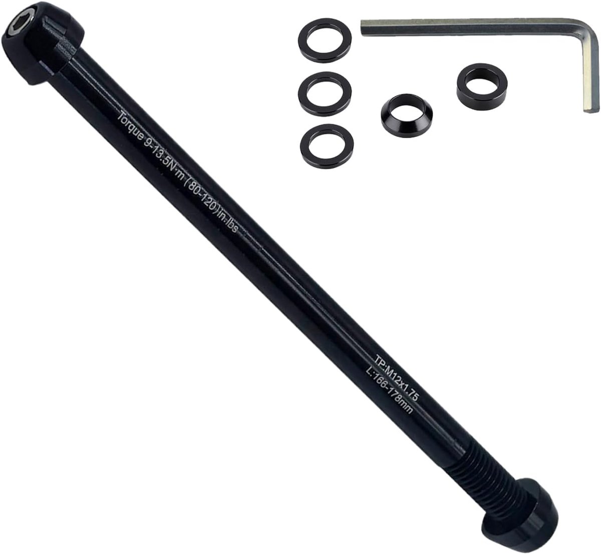 Fiets Trainer As - Steekas Adapter - Indoor Fietsen - Verstelbare Breedte - 19.99x2.01x2.01cm - Zwart