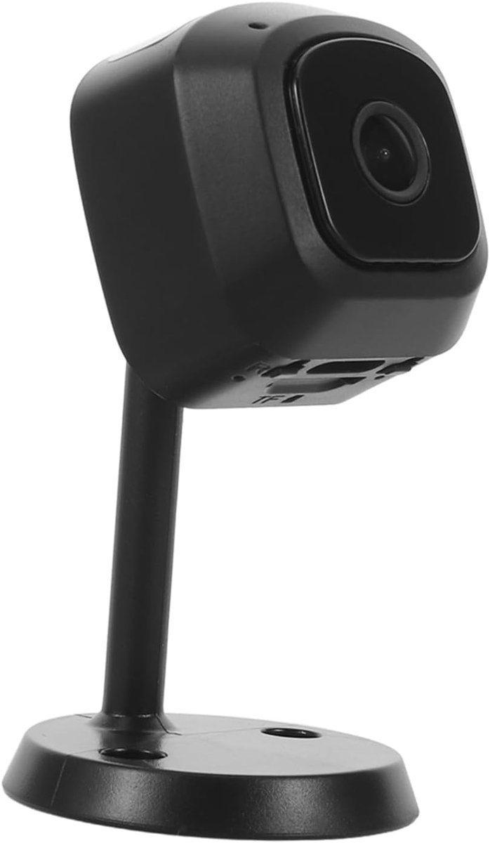 Draadloze Binnencamera - Beveiligingscamera Babyfoon - Huisdieren Bewaken - Verbeterd Nachtzicht - 8.8 x 5.5 x 4.1 cm - Zwart