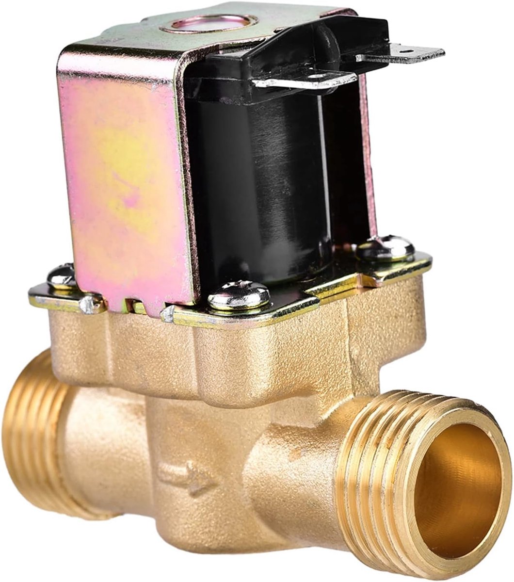 Magneetklep Water - Regelklep Solenoïde - Irrigatie Automatiseren - Direct Werkend Laag Vermogen - G1/2 - Messing