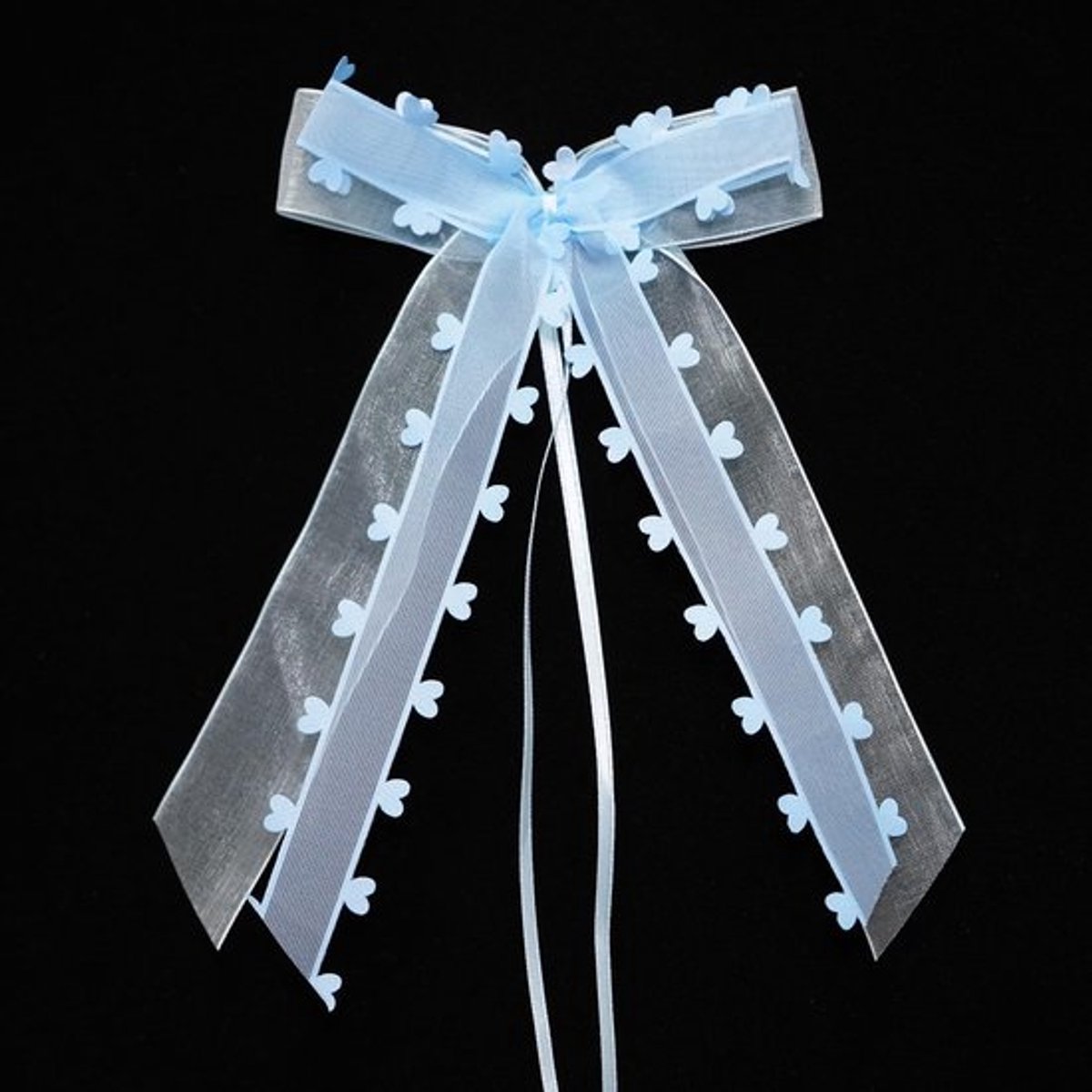 Vt products - 10 stuks autostrikken - Bruiloft decoratie - Organza hartjes