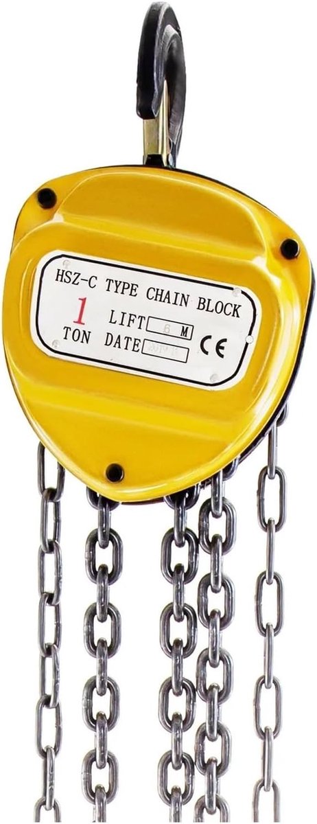 Handlier Takel - Hefwerktuig Ketting - Goederen Hefen - Compact Robuust Ontwerp - 1000 kg Capaciteit - Geel