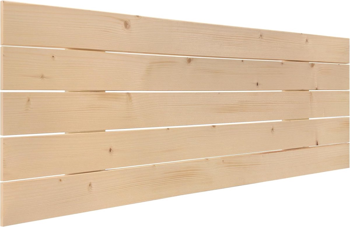 Houten Hoofdbord - Pallet Stijl - Slaapkamer Decoratie - Natuurlijk Pinewood - 80x46 cm - Naturel