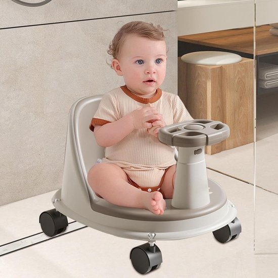 Baby Bath Seat, Ergonomic Support Chair, 14.96x11.81x7.09 Inches Non Slip Wheel Base, Comfortable Shower Accessories for Home Assisted Sitting Girl Safety Kids Boy Bathroom Time — afbeelding 5