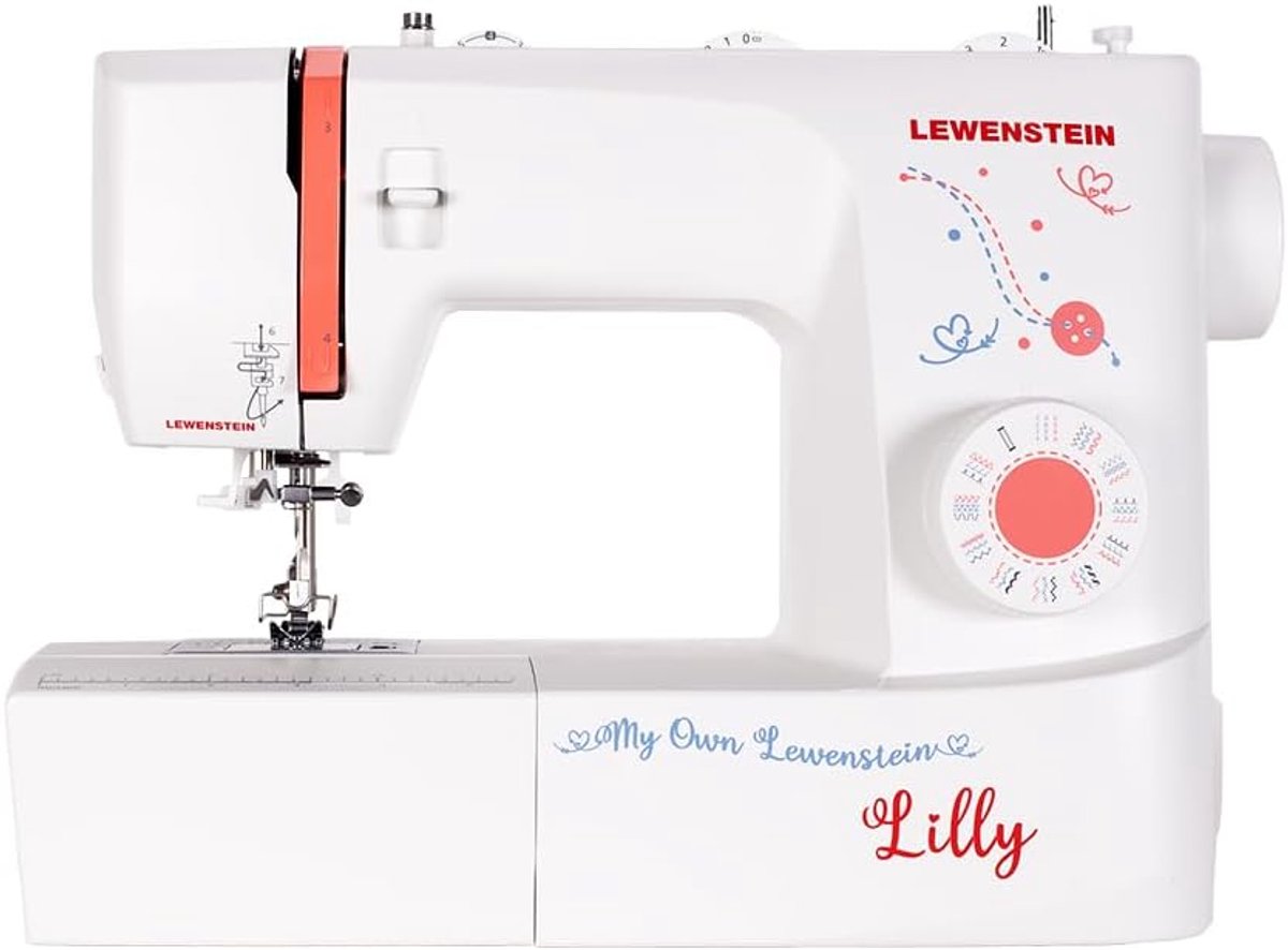 Naaimachine - Handwerk machine - Creatief naaien - 32 steken inclusief - 36x29x17.5 cm - Wit