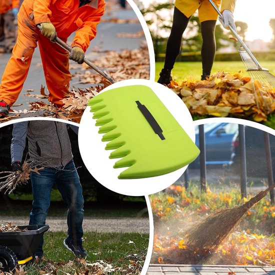 Bladschep Handhark - Opruimhulp Tuin - Tuinonderhoud Vereenvoudigen - Ergonomische Handgreep - Grote Capaciteit - Groen — afbeelding 3