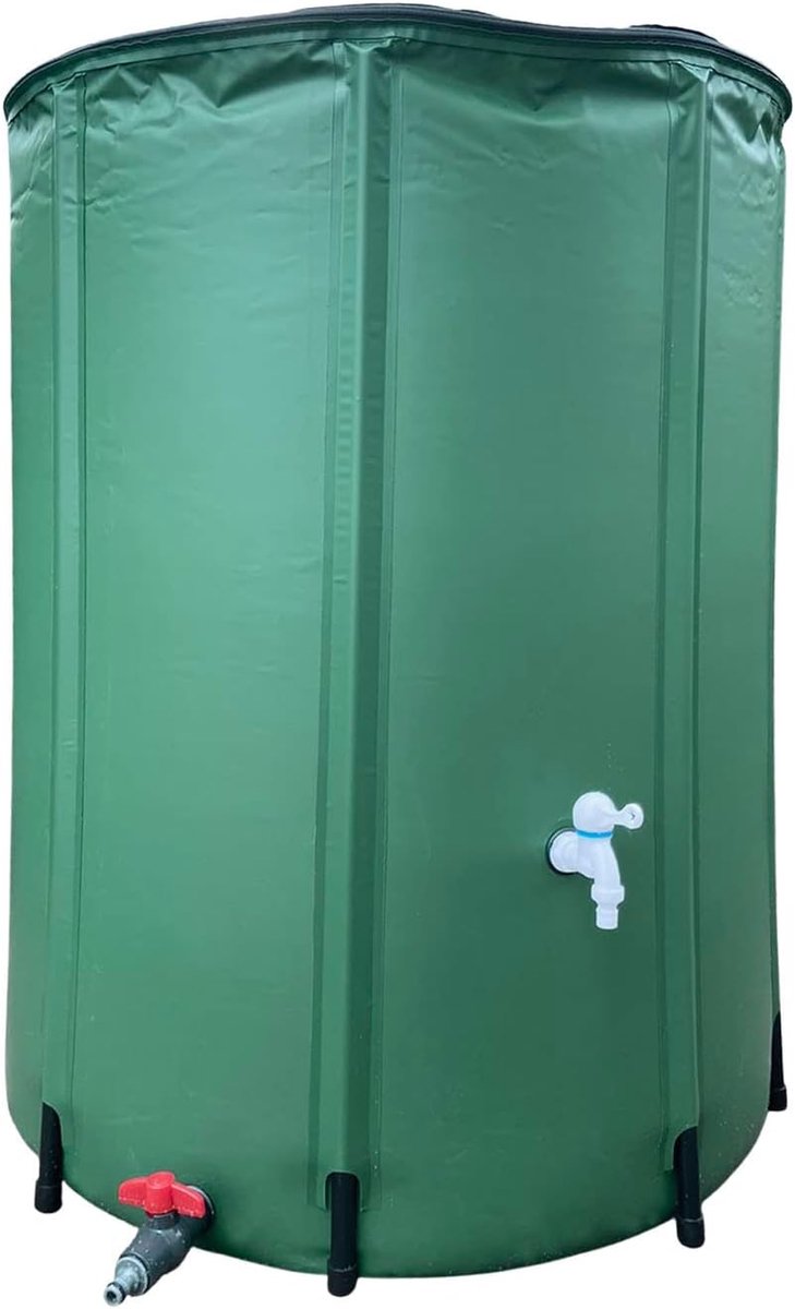 Regenton PVC - Wateropslag Tank - Tuin Water Opslag - Mesh Bescherming - 100L - Donkergroen